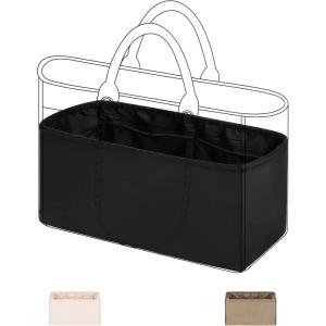imageDGAZ Silky Purse Organizer Insert for Chanel Deauville Canvas BagsLuxury Handbag ampamp Tote OrganizerSimplicity bag organizer S2 trenchSBlack