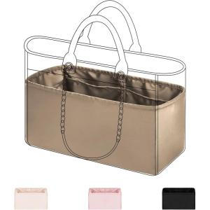 imageDGAZ Silky Purse Organizer Insert for Chanel Deauville Canvas BagsLuxury Handbag ampamp Tote OrganizerSimplicity bag organizer S2 trenchSS2 trench