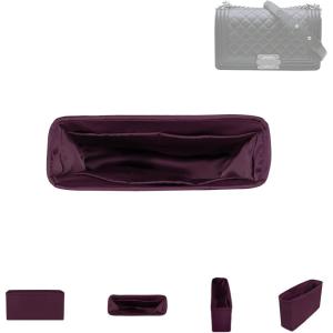 imageDGAZ Silky Purse Organizer Insert for Chanel Leboy Bags Luxury Handbag ampamp Tote Organizer Simplicity bag organizer FuchsiaMedium 25Fuchsia