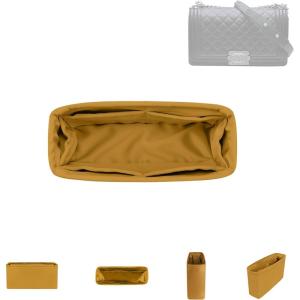 imageDGAZ Silky Purse Organizer Insert for Chanel Leboy Bags Luxury Handbag ampamp Tote Organizer Simplicity bag organizer FuchsiaMedium 25Jaune Amber