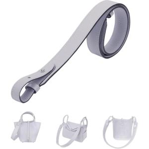 imageDGAZ TC leather shoulder strap for Hermes PicotinLindyEvelyne replaceable crossbody bags strap handmadeBleu paleSilver studs