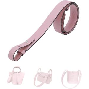 imageDGAZ TC leather shoulder strap for Hermes PicotinLindyEvelyne replaceable crossbody bags strap handmadePinkSilver studs