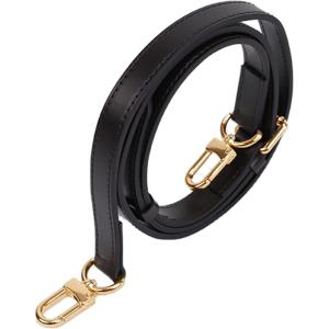 imageDGAZ Vachetta Leather Adjustable Crossbody Strap for Speedy Bag with Gift Box Handmade Shoulder StrapGlossy Black