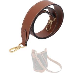 imageDGAZ Vachetta Leather Crossbody Strap for Celine Bucket bag with Gift Box Handmade DIY purse strap15 Inch Wide354 Inch LongCaramel caramel threadCaramelwhite Thread