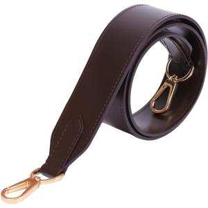imageDGAZ Vachetta Leather Crossbody Strap for Neverfullbag with Gift Box Handmade DIY purse strapGlossy Brown