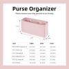 imageDGAZ Purse Organizer Insert For Chanel Mini Square 17 BagsSilk Bag OrganizerLuxury Handbag ampamp Tote ShaperRose lipstickMini Square 17Pink