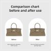 imageDGAZ Purse Organizer Silky Smooth For ShoulderBirkin BagsSilkLuxury Handbag Tote in Bag Shapers WomenGoldShoulderBirkinCris tourterelle