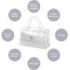 imageDGAZ Purse Pillow Insert for Chanel Coco Handle Bags Silky Pillow Shaper for Luxury HandbagsKonjac PurpleMiniWhite