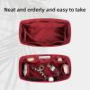 imageDGAZ Silk Handbag Organizer Insert Fits LV ONTHEGO bagsSilky Smooth Bag OrganizerLuxury Handbag ampamp Tote ShaperBlackBBRouge moyen