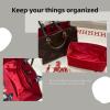 imageDGAZ Silk Handbag Organizer Insert Fits LV ONTHEGO bagsSilky Smooth Bag OrganizerLuxury Handbag ampamp Tote ShaperBlackBBRouge moyen