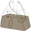 imageDGAZ Silk Purse Organizer Insert Fits Chanel 25 HandbagsSilky Smooth Bag OrganizerLuxury Handbag ampamp Tote ShaperBlackSmallGris Tourterelle
