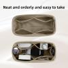 imageDGAZ Silk Purse Organizer Insert Fits Chanel 25 HandbagsSilky Smooth Bag OrganizerLuxury Handbag ampamp Tote ShaperBlackSmallGris Tourterelle