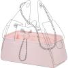 imageDGAZ Silk Purse Organizer Insert Fits Chanel 25 HandbagsSilky Smooth Bag OrganizerLuxury Handbag ampamp Tote ShaperBlackSmallPink