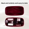 imageDGAZ Silk Purse Organizer Insert Fits Chanel 25 HandbagsSilky Smooth Bag OrganizerLuxury Handbag ampamp Tote ShaperBlackSmallRouge H