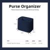 imageDGAZ Silk Purse Organizer Insert Fits DiorBooktote Mini Vertical bagsSilky Smooth Bag OrganizerLuxury Handbag ampamp Tote ShaperTreasure blueBlue Nuit