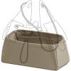 imageDGAZ Silk Purse Organizer Insert Fits Chanel 25 HandbagsSilky Smooth Bag OrganizerLuxury Handbag ampamp Tote ShaperBlackSmallGris Tourterelle