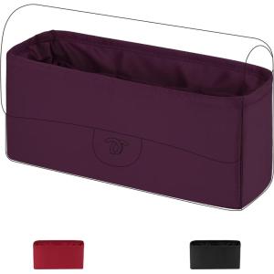 imageDGAZ Purse Organizer Insert For Chanel Mini Square 17 BagsSilk Bag OrganizerLuxury Handbag ampamp Tote ShaperRose lipstickMini Square 17Fuchsia