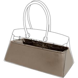 imageDGAZ Purse Organizer Silky Smooth For ShoulderBirkin BagsSilkLuxury Handbag Tote in Bag Shapers WomenGoldShoulderBirkinEtoupe grey