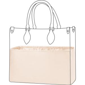 imageDGAZ Silk Handbag Organizer Insert Fits LV ONTHEGO bagsSilky Smooth Bag OrganizerLuxury Handbag ampamp Tote ShaperBlackBBCraie