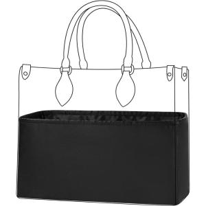 imageDGAZ Silk Handbag Organizer Insert Fits LV ONTHEGO bagsSilky Smooth Bag OrganizerLuxury Handbag ampamp Tote ShaperBlackBBCustom