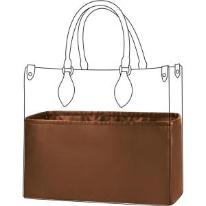 imageDGAZ Silk Handbag Organizer Insert Fits LV ONTHEGO bagsSilky Smooth Bag OrganizerLuxury Handbag ampamp Tote ShaperBlackBBGold