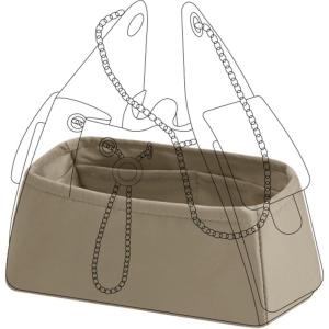 imageDGAZ Silk Purse Organizer Insert Fits Chanel 25 HandbagsSilky Smooth Bag OrganizerLuxury Handbag ampamp Tote ShaperBlackSmallGris Tourterelle