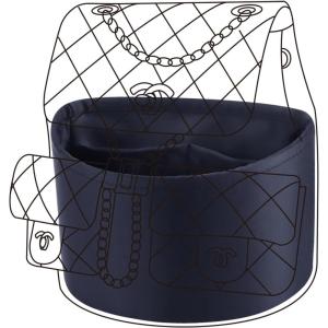 imageDGAZ Silk Purse Organizer Insert Fits Chanel Duma 23A23P BagsSilky Smooth Bag OrganizerLuxury Handbag ampamp Tote ShaperBlackDuma 23A SBlue nuit