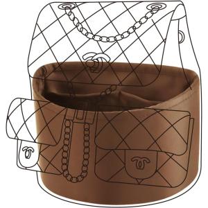 imageDGAZ Silk Purse Organizer Insert Fits Chanel Duma 23A23P BagsSilky Smooth Bag OrganizerLuxury Handbag ampamp Tote ShaperBlackDuma 23A SGold