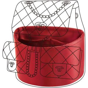 imageDGAZ Silk Purse Organizer Insert Fits Chanel Duma 23A23P BagsSilky Smooth Bag OrganizerLuxury Handbag ampamp Tote ShaperBlackDuma 23A SRouge Cassque