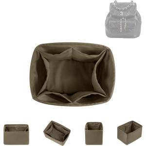 imageDGAZ Silk Purse Organizer Insert Fits Chanel Duma BagsSilky Smooth Bag OrganizerLuxury Handbag ampamp Tote ShaperBlack22A22C23C24P SmallEtoupe grey