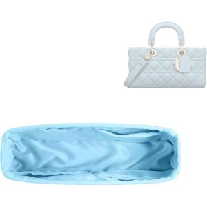 imageDGAZ Silk Purse Organizer Insert Fits Dior Djoy BagsSilky Smooth Bag OrganizerLuxury Handbag ampamp Tote ShaperBlackDjoy SCandy Blue