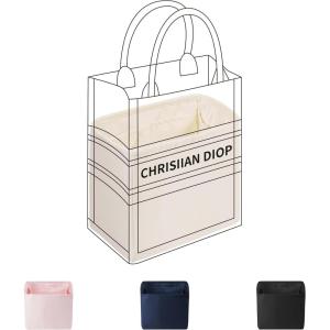 imageDGAZ Silk Purse Organizer Insert Fits DiorBooktote Mini Vertical bagsSilky Smooth Bag OrganizerLuxury Handbag ampamp Tote ShaperTreasure blueCraie