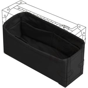 imageDGAZ Silk Purse Organizer Insert Fits LV Side Trunk bagsSilky Smooth Bag OrganizerLuxury Handbag ampamp Tote ShaperBlackSide Trunk SBlack