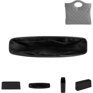 imageDGAZ Silk Purse Organizer Insert For Chanel 31 BagsSilky Smooth Bag OrganizerLuxury Handbag ampamp Tote ShaperRose pourpre31 bag miniBlack