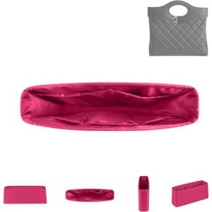imageDGAZ Silk Purse Organizer Insert For Chanel 31 BagsSilky Smooth Bag OrganizerLuxury Handbag ampamp Tote ShaperRose pourpre31 bag miniRose pourpre