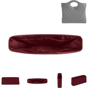 imageDGAZ Silk Purse Organizer Insert For Chanel 31 BagsSilky Smooth Bag OrganizerLuxury Handbag ampamp Tote ShaperRose pourpre31 bag miniRouge h