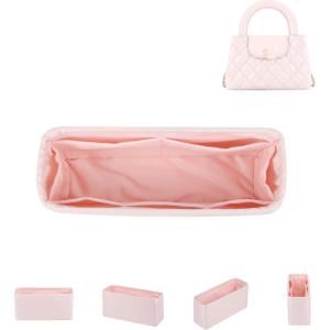 imageDGAZ Silk Purse Organizer Insert For Chanel Kelly bagsSilky Smooth Bag OrganizerLuxury Handbag ampamp Tote ShaperBlackLargePink