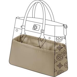imageDGAZ Silk Purse Organizer Insert For On My Side bagsSilky Smooth Bag OrganizerLuxury Handbag ampamp Tote ShaperBlackSEtoupe grey