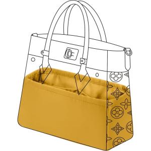 imageDGAZ Silk Purse Organizer Insert For On My Side bagsSilky Smooth Bag OrganizerLuxury Handbag ampamp Tote ShaperBlackSJaune amber
