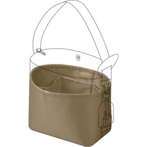 imageDGAZ Silky Purse Organizer Insert Fits LV All In BBLarge Bags Luxury Handbag ampamp Tote Organizers Simplicity bag organizerBlackLargeGris Tourterelle