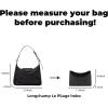 imageDGAZ Lightweight Purse Organizer Insert for LongchampHobo Bagssilk and DupontPaper handbag inner for Luxury BagsBlackBlack