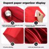 imageDGAZ Lightweight Purse Organizer Insert for Speedy Bagsilk and DupontPaper handbag inner for Luxury BagsNano 16BlackRed