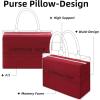 imageDGAZ Purse Pillow Insert for Dior Book Tote bags Memory Foam Silky Pillow Shaper for Luxury HandbagsWine RedMiniWine Red