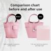 imageDGAZ Purse Pillow Insert for Hermes Cargo Picotin 18 bags Memory Foam Silky Pillow Shaper for Luxury HandbagsEtoupe GreyPink
