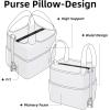 imageDGAZ Purse Pillow Insert for Hermes Cargo Picotin 18 bags Memory Foam Silky Pillow Shaper for Luxury HandbagsEtoupe GreyWhite