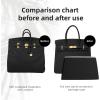 imageDGAZ Purse Pillow Shaper Insert for Hermes Hac Bags Silky Pillow Shaper for Luxury HandbagsChaiHac 28Black