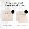 imageDGAZ Purse Pillow Shaper Insert for Hermes Hac Bags Silky Pillow Shaper for Luxury HandbagsChaiHac 28Craie