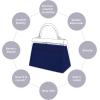 imageDGAZ Purse Pillow Shaper Insert for Hermes lakis Bags Silky Pillow Shaper for Luxury HandbagsBlue zelligelakis28Blue zellige