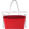 imageDGAZ Lightweight Purse Organizer Insert for Neverfull Bagssilk and DupontPaper handbag inner for Luxury BagPMBlackRed
