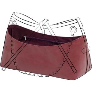 imageDGAZ Lightweight Purse Organizer Insert for CarryAll Bagssilk and DupontPaper handbag inner for Luxury BagBBBlackFuchsia